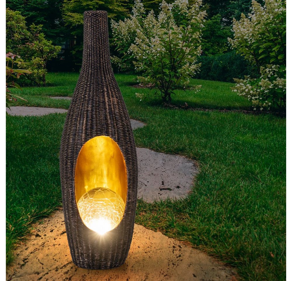 GLOBO LIGHTING LED Solarleuchte, LED-Leuchtmittel fest verbaut, Warmweiß, Solarleuchte Gartendeko für Außen Deko Design – Bild 4 von 5
