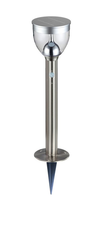 GLOBO LIGHTING LED Solarleuchte SOLARLEUCHTE EDELSTAHL, 1XLED, LED fest integriert, Warmweiß, Bewegungssensor mit flexibler Lichtsteuerung – Bild 3 von 5