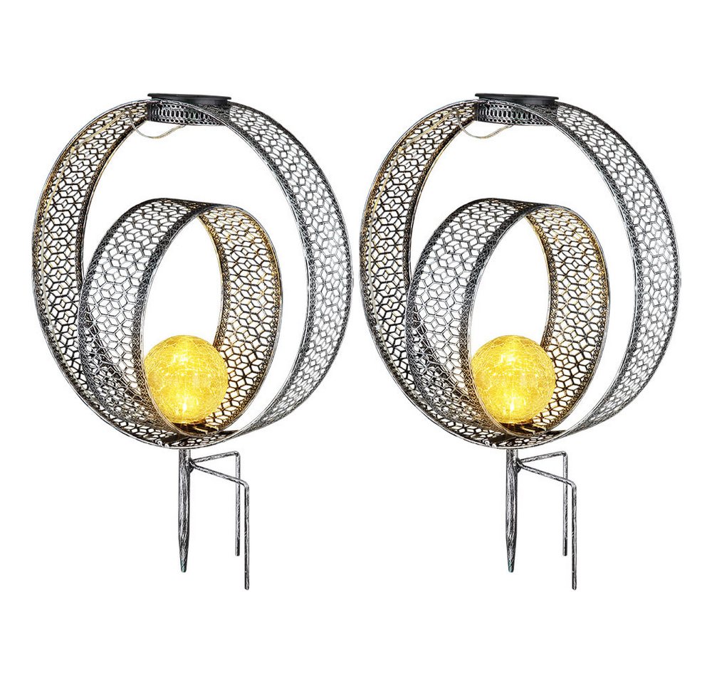 GLOBO LIGHTING LED Solarleuchte, LED-Leuchtmittel fest verbaut, Warmweiß, Solarlampe orientalische Kugel Dekoleuchte – Bild 2 von 5
