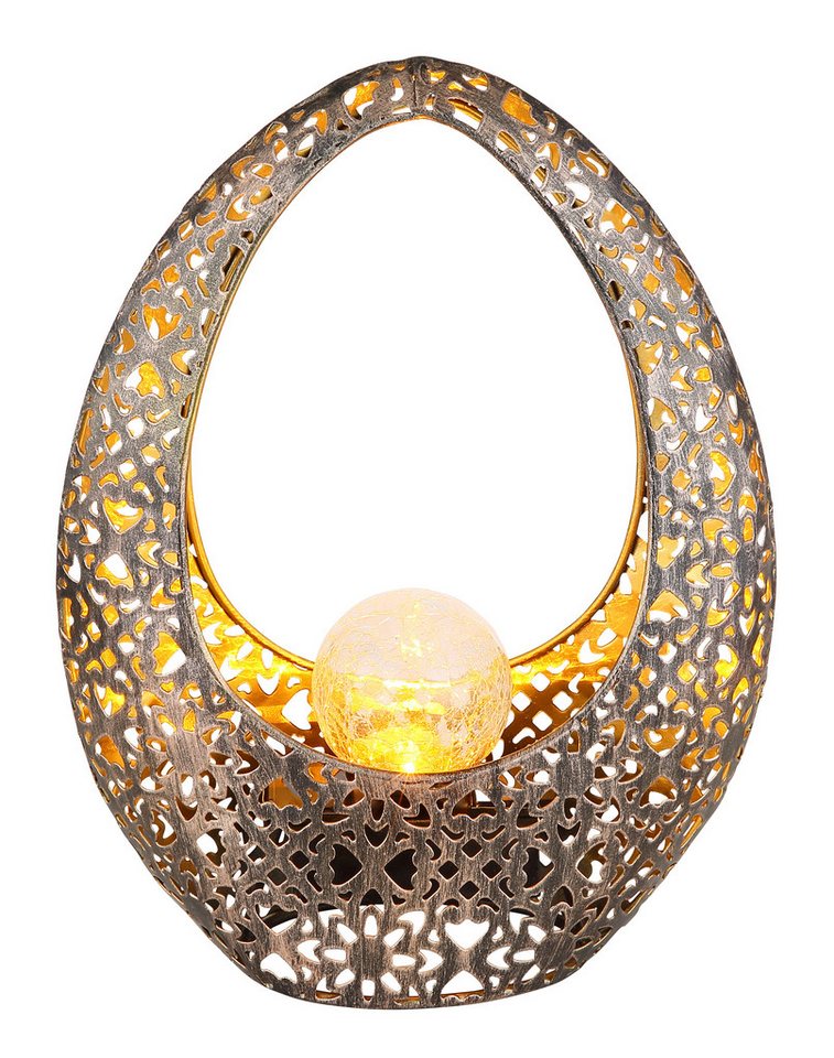 GLOBO LIGHTING LED Solarleuchte SOLARLEUCHTE METALL BRONZEFARBEN, 1XLED, LED fest integriert, Warmweiß, Solar Garten Terrasse Außenbeleuchtung Dekoleuchten – Bild 4 von 5