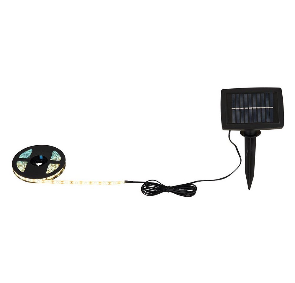 GLOBO LIGHTING LED Solarleuchte, LED-Leuchtmittel fest verbaut, Kaltweiß, Lichterkette Solar Solarlichterkette 180x LED mit Erdspieß – Bild 5 von 5
