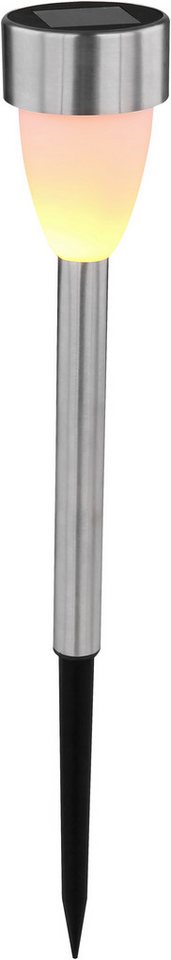 GLOBO LIGHTING LED Solarleuchte SOLAR, LED fest integriert, Warmweiß, Solar, Garten, Fire Effect, Akku, Terrasse, Schiebeschalter, IP44 – Bild 4 von 4