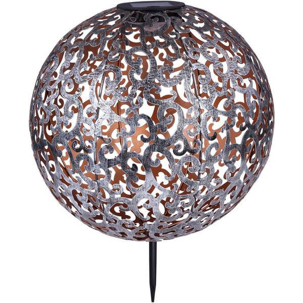 GLOBO LIGHTING LED Solarleuchte SOLAR, LED fest integriert, Warmweiß, Solarlampe für Garten, Toller Lichteffekt, Solarkugel mit Erdspieß