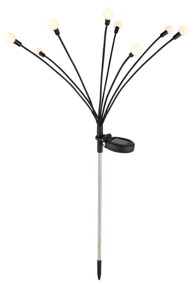 GLOBO LIGHTING LED Solarleuchte SOLAR, LED fest integriert, Warmweiß, Solarlampe für Garten, Toller Lichteffekt, mit Erdspieß – Bild 3 von 5