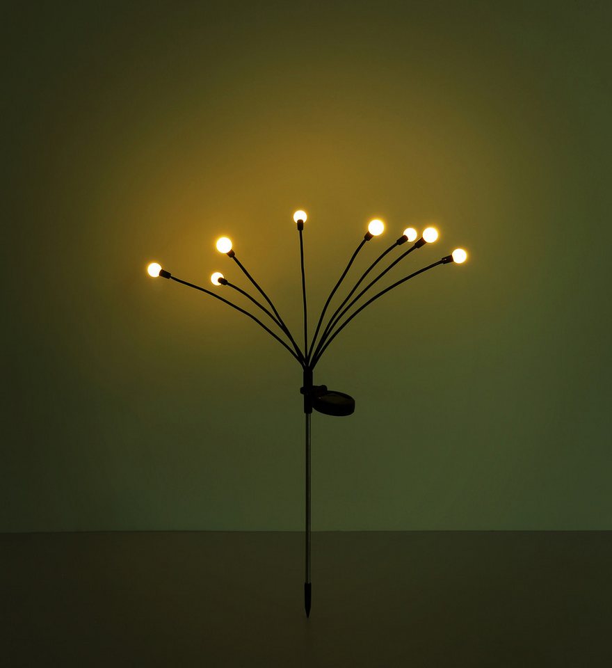 GLOBO LIGHTING LED Solarleuchte SOLAR, LED fest integriert, Warmweiß, Solarlampe für Garten, Toller Lichteffekt, mit Erdspieß – Bild 5 von 5