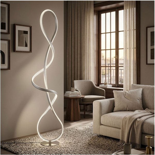GLOBO LIGHTING LED Stehlampe, LED-Leuchtmittel fest verbaut, Neutralweiß, Stehlampe Stehleuchte Designlampe LED Kristall Wohnzimmerlampe