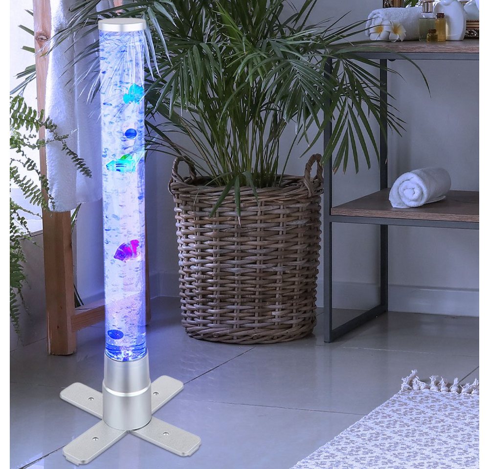 GLOBO LIGHTING LED Stehlampe, LED-Leuchtmittel fest verbaut, Farbwechsel, RGB LED Wassersäule Farbwechsel Sprudelsäule Fische Wassersprudelsäule – Bild 5 von 5