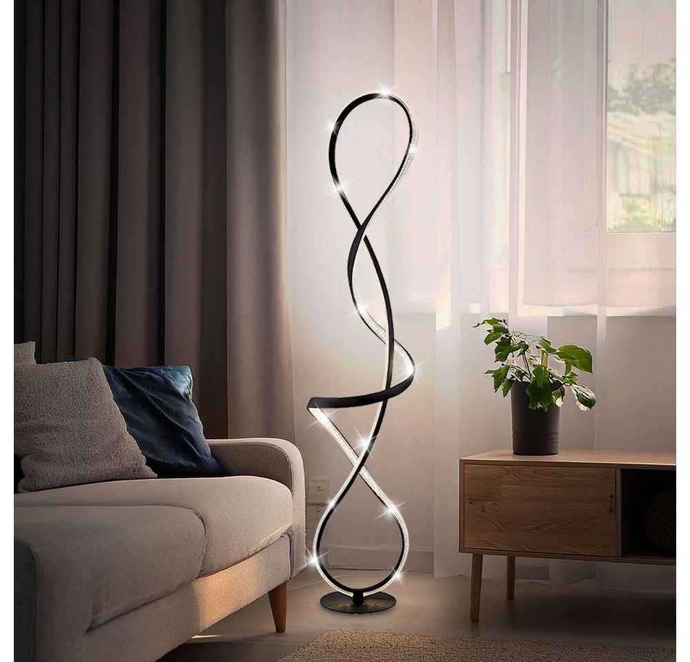 GLOBO LIGHTING LED Stehlampe, LED-Leuchtmittel fest verbaut, Neutralweiß, Stehlampe Stehleuchte Designlampe LED Kristallleuchte Höhe 132,5 cm – Bild 3 von 5