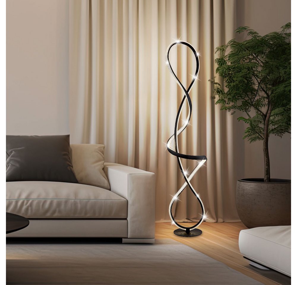 GLOBO LIGHTING LED Stehlampe, LED-Leuchtmittel fest verbaut, Neutralweiß, Stehlampe Stehleuchte Designlampe LED Kristallleuchte Höhe 132,5 cm – Bild 4 von 5