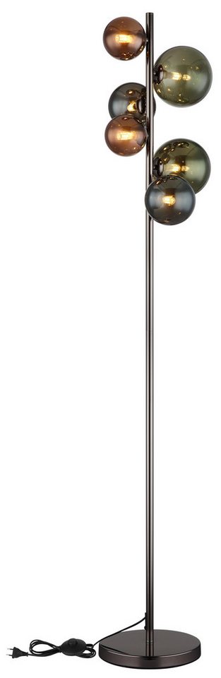 GLOBO LIGHTING LED Stehlampe RIHA, Leuchtmittel wechselbar, Warmweiß, Stehleuchte, Glas, Design Leuchte, Wohnzimmer – Bild 2 von 4