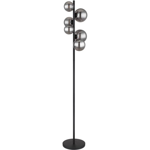 GLOBO LIGHTING LED Stehlampe RIHA, Leuchtmittel wechselbar, Warmweiß, Stehleuchte, Glas, Design Leuchte, Wohnzimmer
