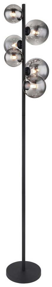 GLOBO LIGHTING LED Stehlampe RIHA, Leuchtmittel wechselbar, Warmweiß, Stehleuchte, Glas, Design Leuchte, Wohnzimmer – Bild 3 von 5