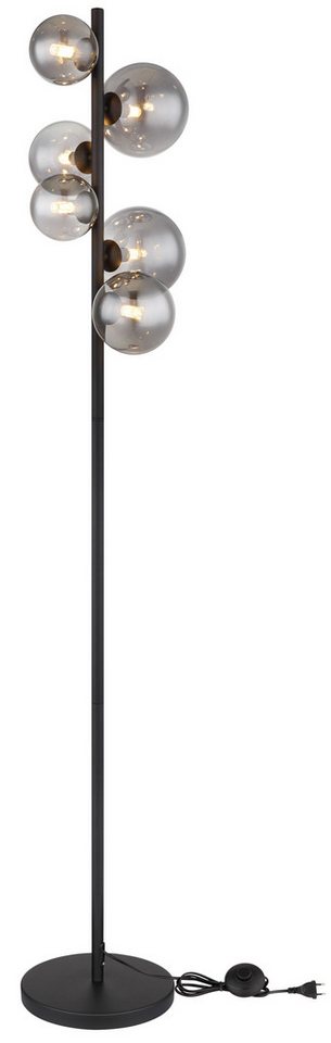 GLOBO LIGHTING LED Stehlampe RIHA, Leuchtmittel wechselbar, Warmweiß, Stehleuchte, Glas, Design Leuchte, Wohnzimmer – Bild 4 von 5