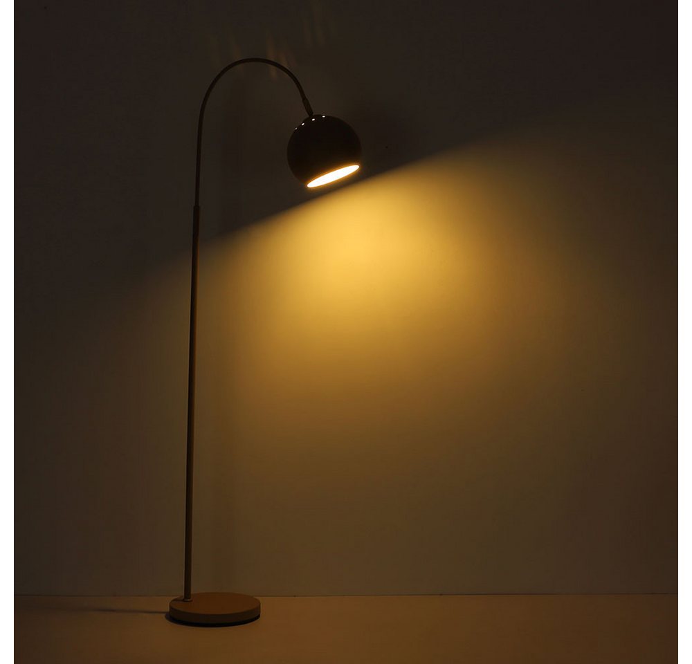 GLOBO LIGHTING LED Stehlampe, Leuchtmittel inklusive, Warmweiß, Stehleuchte Bogenlampe Standleuchte beweglich sandfarben LED H 150 cm – Bild 5 von 5