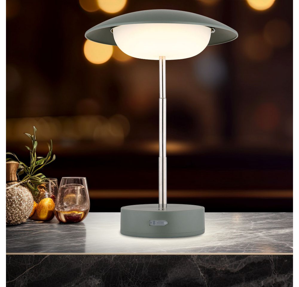 GLOBO LIGHTING LED Tischleuchte, LED-Leuchtmittel fest verbaut, Warmweiß, Tischlampe Leselampe Touchdimmer höhenverstellbar Akku 2er Set – Bild 4 von 5