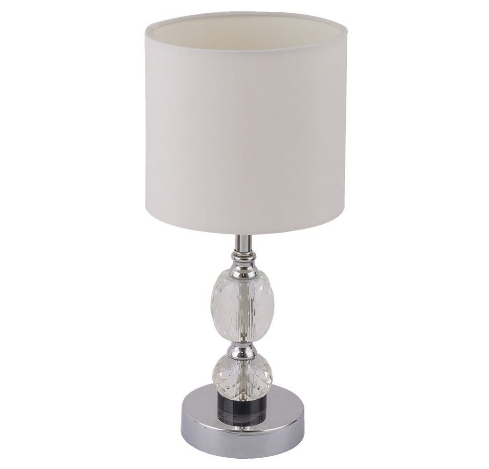 GLOBO LIGHTING LED Tischleuchte, Leuchtmittel inklusive, Warmweiß, Chrom Büro Schreib Tisch Design Leuchte Kristall Glas Beleuchtung Wohn – Bild 5 von 5