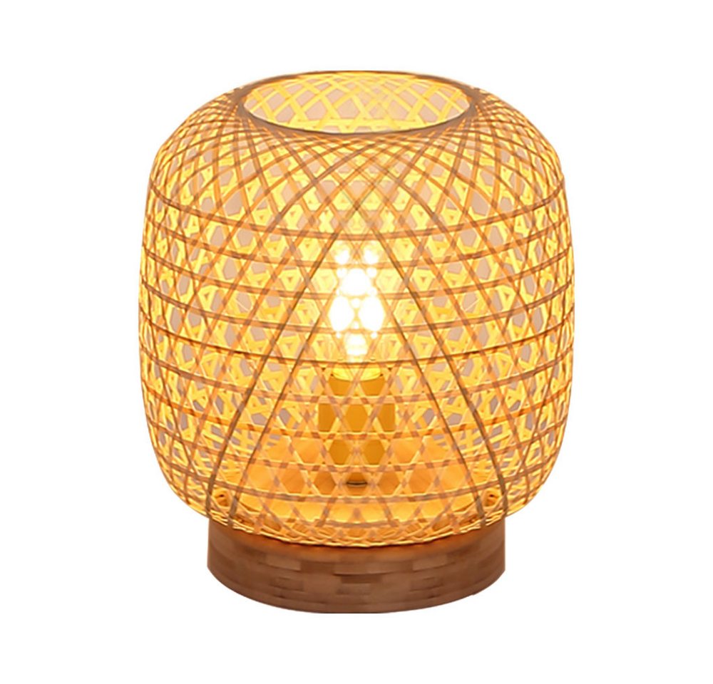 GLOBO LIGHTING LED Tischleuchte, Leuchtmittel inklusive, Tisch Leuchte Wohn Zimmer Bambus Geflecht FILAMENT Lampe natur im – Bild 2 von 5