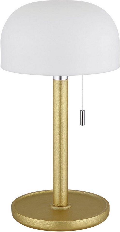 GLOBO LIGHTING LED Tischleuchte NORMAN, mehrere Helligkeitsstufen, LED fest integriert, warmweiß - kaltweiß, Akkutischleuchte auch für draußen, Zugschalter Kord – Bild 2 von 5