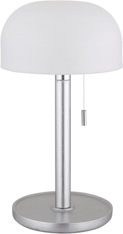 GLOBO LIGHTING LED Tischleuchte NORMAN, mehrere Helligkeitsstufen, LED fest integriert, warmweiß - kaltweiß, Akkutischleuchte auch für draußen, Zugschalter Kord – Bild 2 von 5