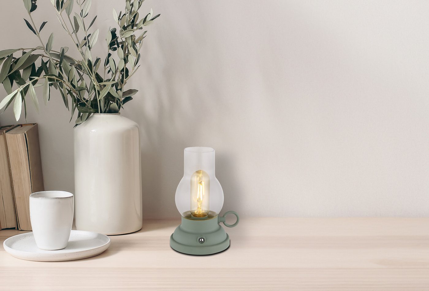 GLOBO LIGHTING LED Tischleuchte PETRO, Dimmer, Dimmfunktion, Ein-/Ausschalter, mehrere Helligkeitsstufen, LED fest integriert, Warmweiß, Akkutischleuchte, mobil – Bild 2 von 5