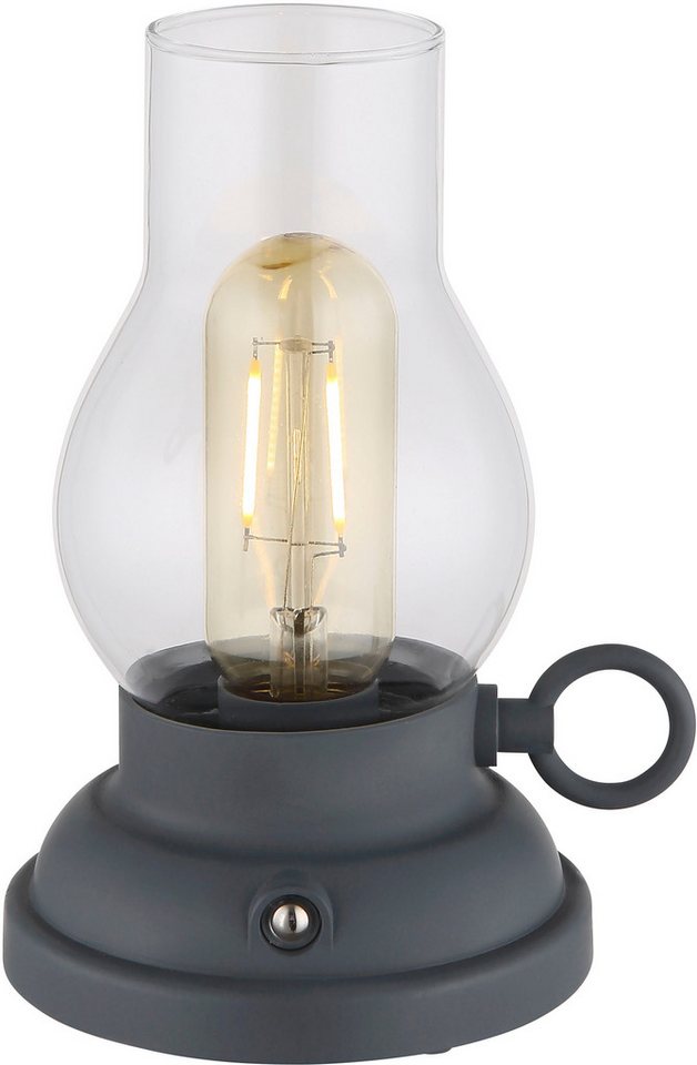 GLOBO LIGHTING LED Tischleuchte PETRO, Dimmer, Dimmfunktion, Ein-/Ausschalter, mehrere Helligkeitsstufen, LED fest integriert, Warmweiß, Akkutischleuchte, mobil – Bild 3 von 5