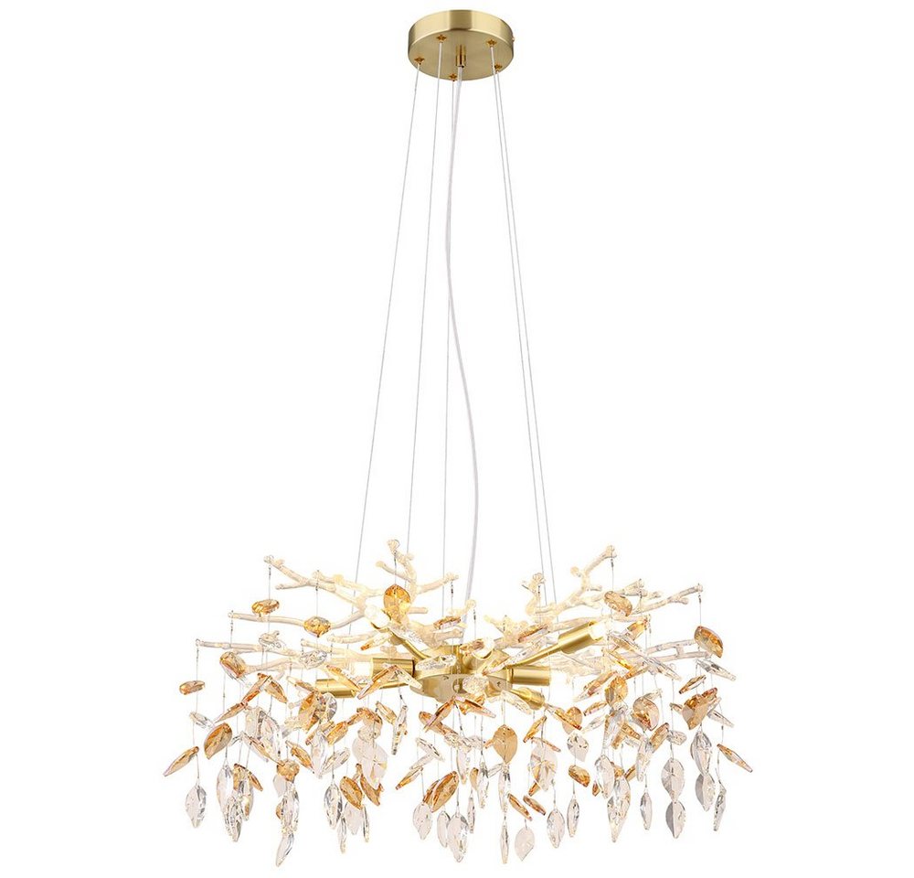 GLOBO LIGHTING Pendelleuchte, Leuchtmittel nicht inklusive, Kronleuchter Pendelleuchte Deckenlampe Esszimmerleuchte Gold – Bild 4 von 5