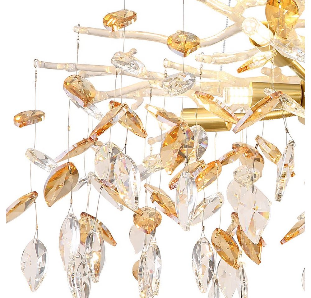 GLOBO LIGHTING Pendelleuchte, Leuchtmittel nicht inklusive, Kronleuchter Pendelleuchte Deckenlampe Esszimmerleuchte Gold – Bild 5 von 5