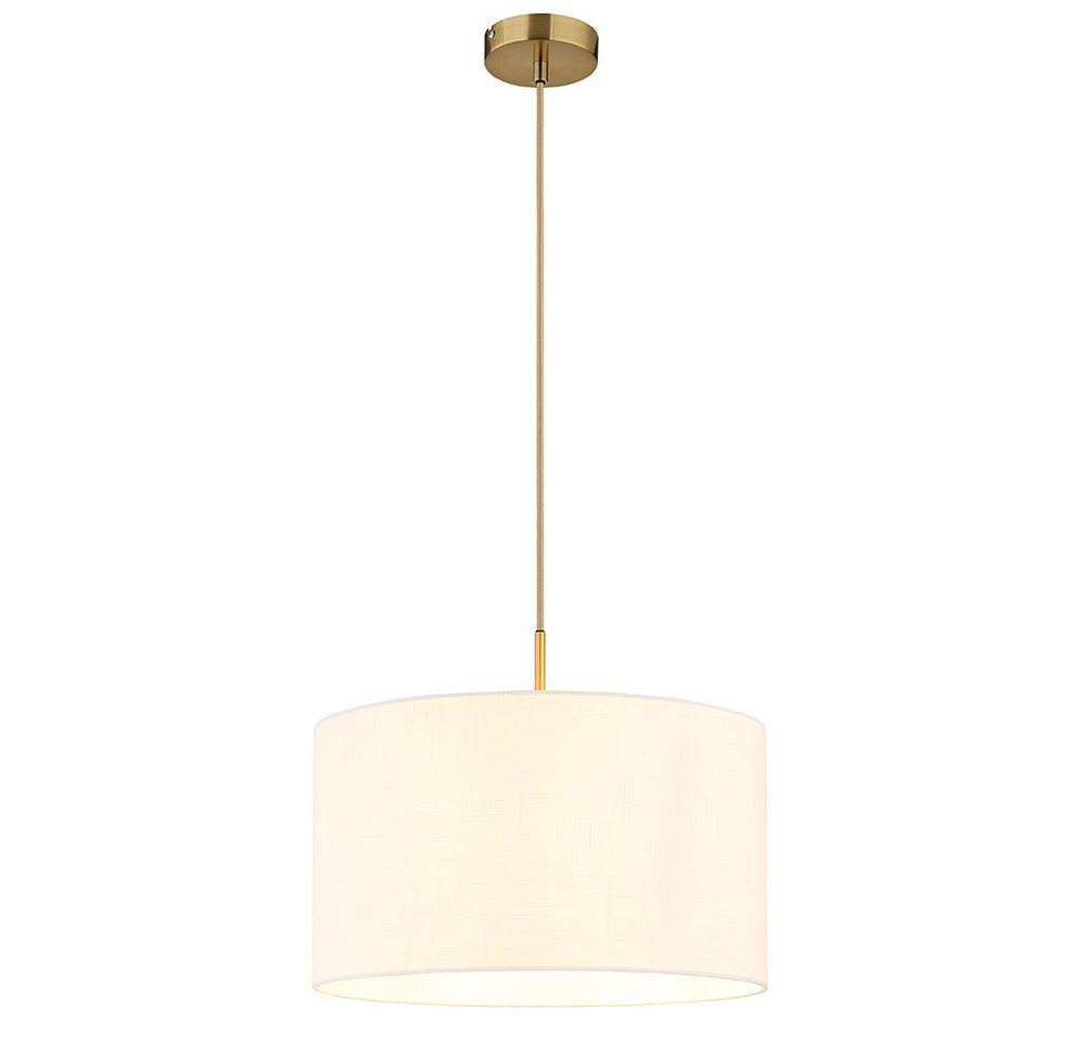 GLOBO LIGHTING Pendelleuchte, Leuchtmittel nicht inklusive, Pendelleuchte Küchenleuchte Deckenleuchte Metall Leinen weiß D 40 cm – Bild 2 von 5