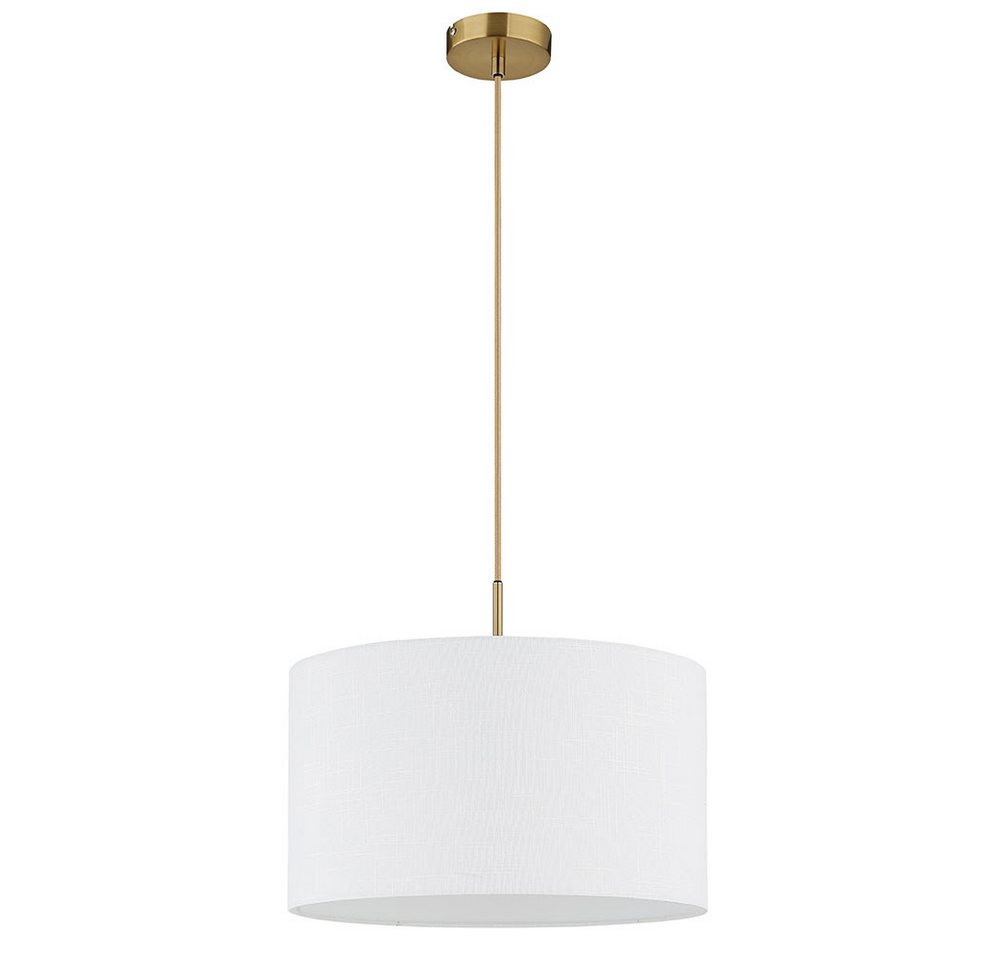 GLOBO LIGHTING Pendelleuchte, Leuchtmittel nicht inklusive, Pendelleuchte Küchenleuchte Deckenleuchte Metall Leinen weiß D 40 cm – Bild 5 von 5