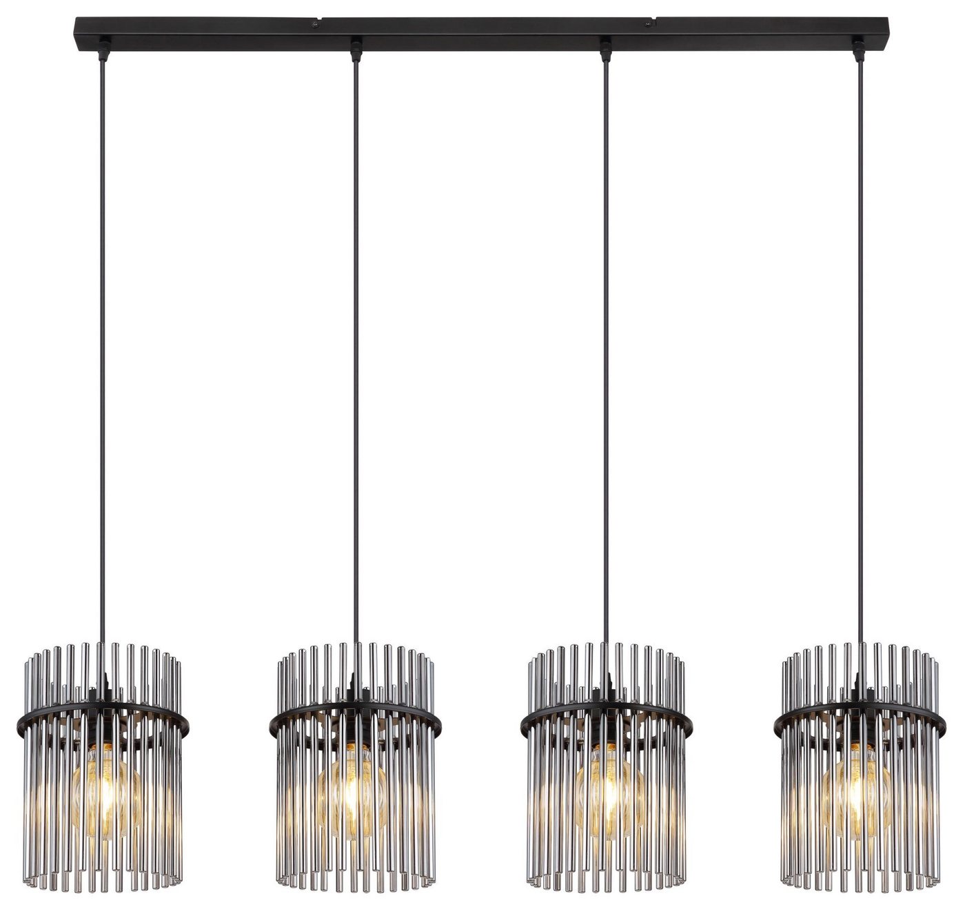 GLOBO LIGHTING Pendelleuchte GORLEY, ohne Leuchtmittel, Design Glasstäbe, Deckenlampe, Wohnzimmer, Esszimmer, Hängeleuchte – Bild 3 von 4