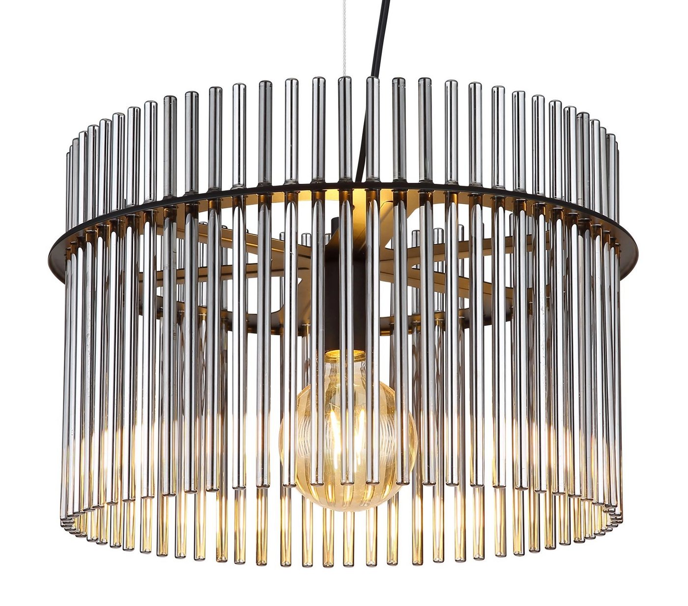 GLOBO LIGHTING Pendelleuchte GORLEY, ohne Leuchtmittel, Design Glasstäbe, Deckenlampe, Wohnzimmer, Esszimmer, Hängeleuchte – Bild 4 von 5