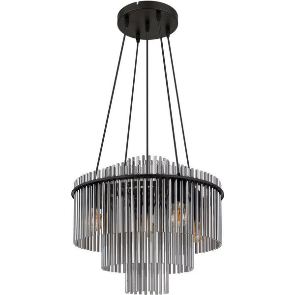 GLOBO LIGHTING Pendelleuchte GORLEY, ohne Leuchtmittel, Design Glasstäbe, Deckenlampe, Wohnzimmer, Esszimmer, Hängelampe