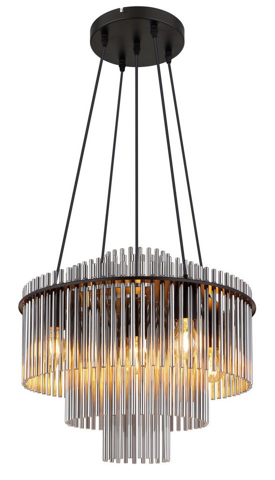 GLOBO LIGHTING Pendelleuchte GORLEY, ohne Leuchtmittel, Design Glasstäbe, Deckenlampe, Wohnzimmer, Esszimmer, Hängelampe – Bild 3 von 5