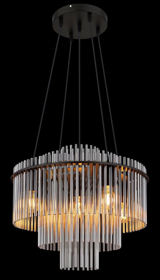 GLOBO LIGHTING Pendelleuchte GORLEY, ohne Leuchtmittel, Design Glasstäbe, Deckenlampe, Wohnzimmer, Esszimmer, Hängelampe – Bild 5 von 5
