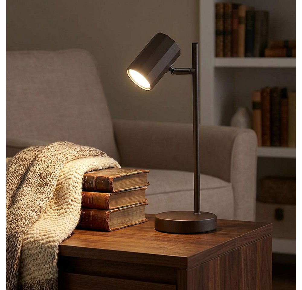 GLOBO LIGHTING Schreibtischlampe, Leuchtmittel nicht inklusive, Schreibtischlampe Nachttischleuchte Tischlampe bronze Leselampe – Bild 4 von 5