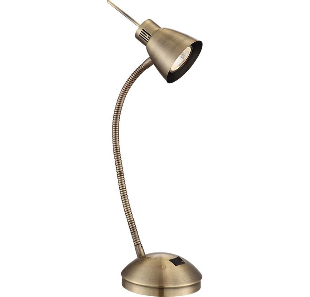GLOBO LIGHTING Schreibtischlampe, Leuchtmittel inklusive, Warmweiß, Tischleuchte Beistelllampe Bürolampe LED Nachttischlampe flexibel 44cm – Bild 5 von 5