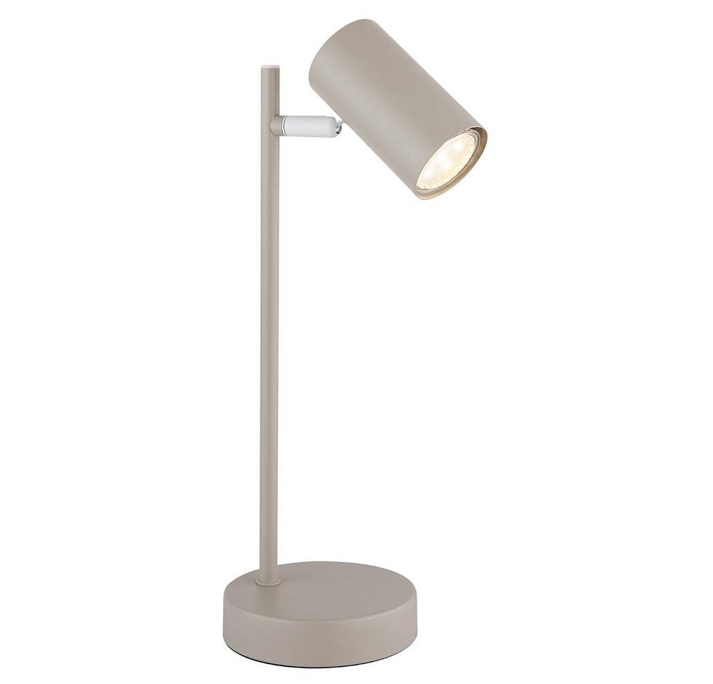 GLOBO LIGHTING Schreibtischlampe, Leuchtmittel nicht inklusive, Tischleuchte Beistelllampe Schalter Leselampe Metall sandfarben – Bild 2 von 5