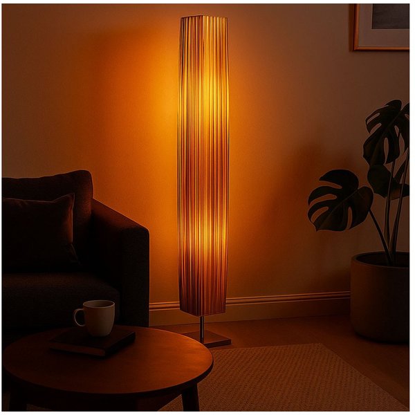 GLOBO LIGHTING Stehlampe, Leuchtmittel nicht inklusive, Stehleuchte Chrom Standleuchte Stehlampe mit Textilschirm und Schalter