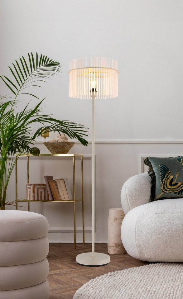 GLOBO LIGHTING Stehlampe GORLEY, ohne Leuchtmittel, Stehleuchte für Wohn- & Schlafzimmer sandfarben – Bild 2 von 5