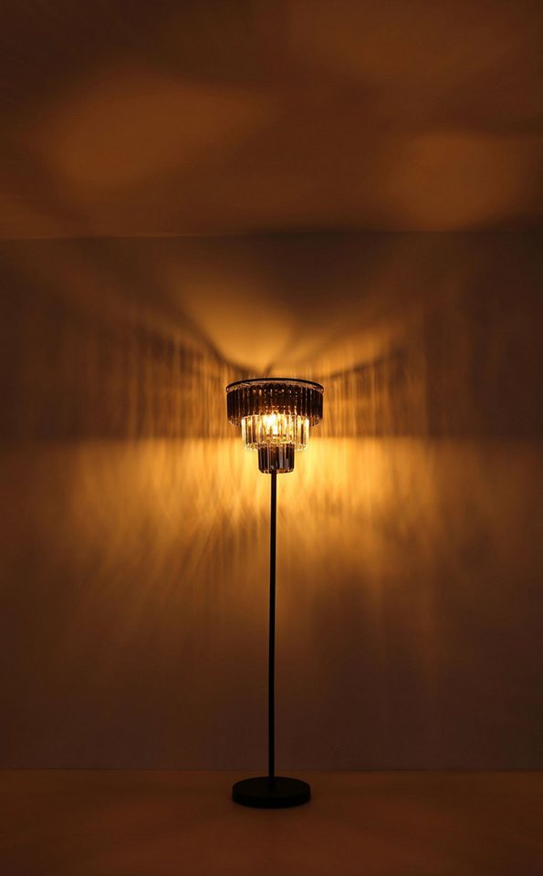 GLOBO LIGHTING Stehlampe NAXIS, ohne Leuchtmittel, Kristalllampe, Glaskristalle, Design Leuchte, Stehleuchte – Bild 2 von 5