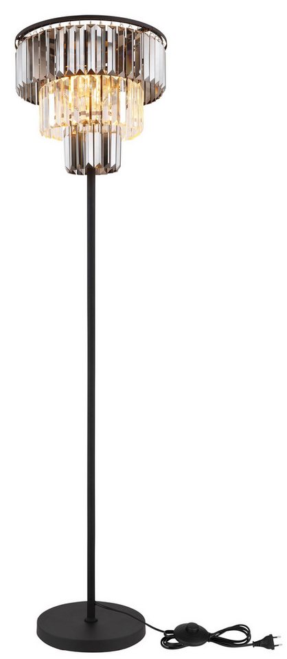 GLOBO LIGHTING Stehlampe NAXIS, ohne Leuchtmittel, Kristalllampe, Glaskristalle, Design Leuchte, Stehleuchte – Bild 3 von 5