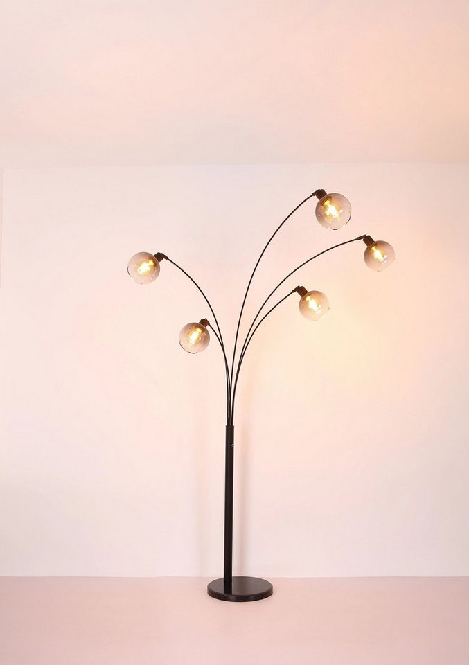 GLOBO LIGHTING Stehlampe SEYMOUR, ohne Leuchtmittel, Stehleuchte, Glas, Design Leuchte, Wohnzimmer – Bild 2 von 5