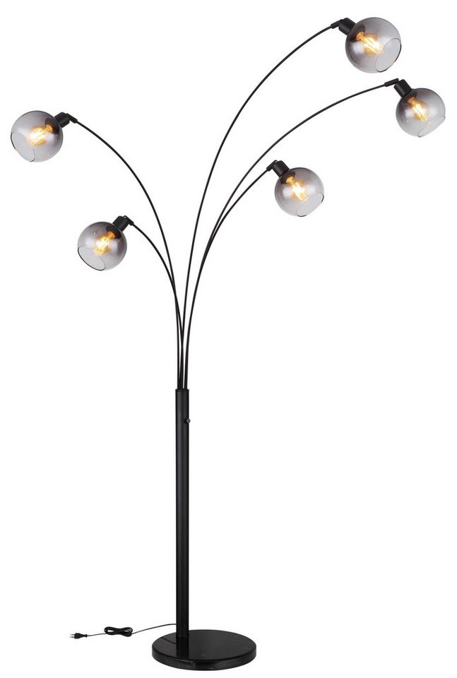 GLOBO LIGHTING Stehlampe SEYMOUR, ohne Leuchtmittel, Stehleuchte, Glas, Design Leuchte, Wohnzimmer – Bild 3 von 5