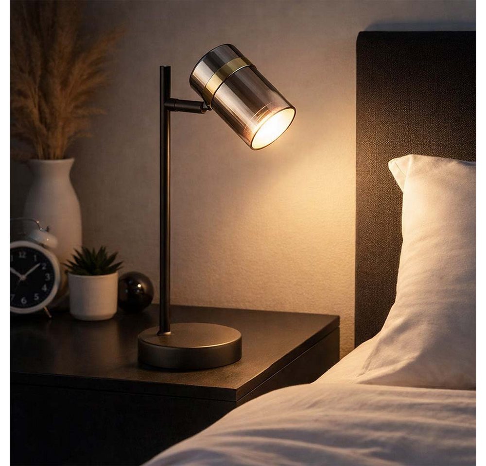 GLOBO LIGHTING Tischleuchte, Leuchtmittel nicht inklusive, 2x Tischleuchte Schreibtischlampe Beistelllampe Leselampe – Bild 5 von 5