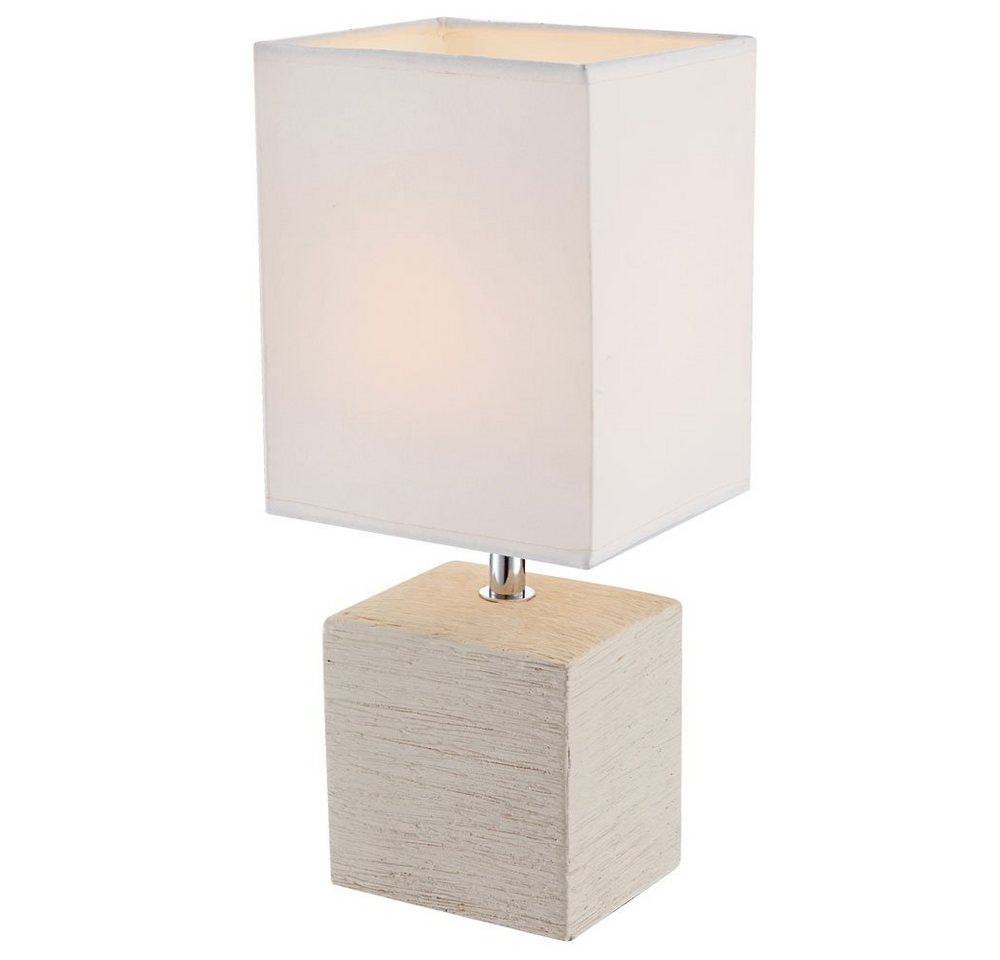 GLOBO LIGHTING Tischleuchte, Leuchtmittel nicht inklusive, Moderne Tischleuchte Keramik Beige – Bild 2 von 5