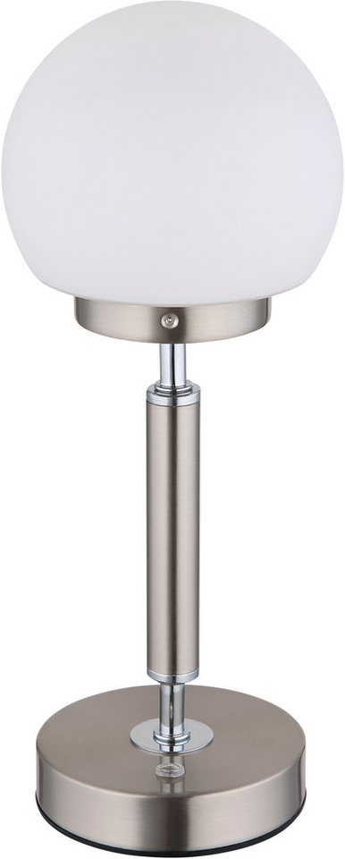 GLOBO LIGHTING Tischleuchte HAKU, Dimmfunktion, mehrere Helligkeitsstufen, LED fest integriert, warmweiß - kaltweiß, Tischlampe Nachttischlampe Deko-Tischleucht – Bild 3 von 5