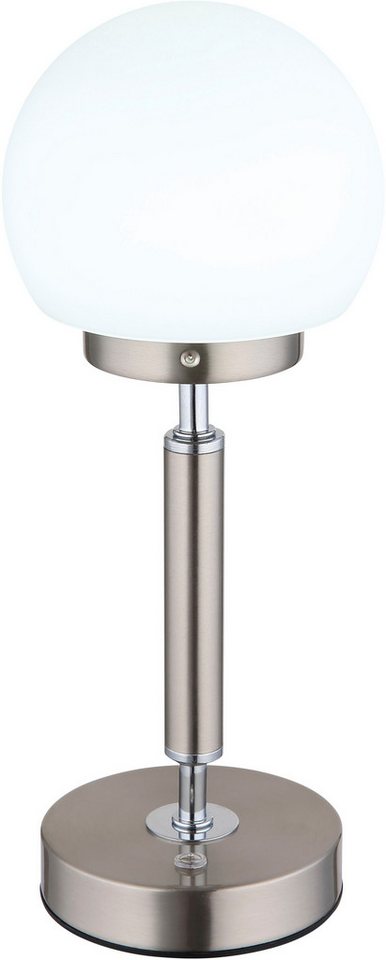 GLOBO LIGHTING Tischleuchte HAKU, Dimmfunktion, mehrere Helligkeitsstufen, LED fest integriert, warmweiß - kaltweiß, Tischlampe Nachttischlampe Deko-Tischleucht – Bild 4 von 5