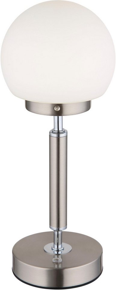 GLOBO LIGHTING Tischleuchte HAKU, Dimmfunktion, mehrere Helligkeitsstufen, LED fest integriert, warmweiß - kaltweiß, Tischlampe Nachttischlampe Deko-Tischleucht – Bild 5 von 5