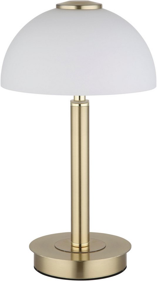 GLOBO LIGHTING Tischleuchte ULDIN, LED fest integriert, Warmweiß, Tischleuchte, Glas opal, Touchdimmer, LED 7W – Bild 3 von 5