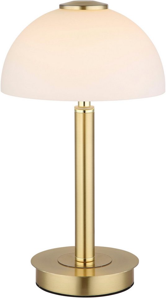 GLOBO LIGHTING Tischleuchte ULDIN, LED fest integriert, Warmweiß, Tischleuchte, Glas opal, Touchdimmer, LED 7W – Bild 4 von 5